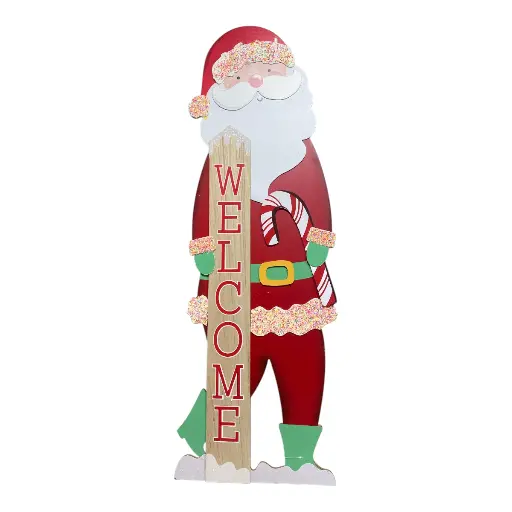 [8679811649931] LETRERO MADERA WELCOME NOEL 24X122CM