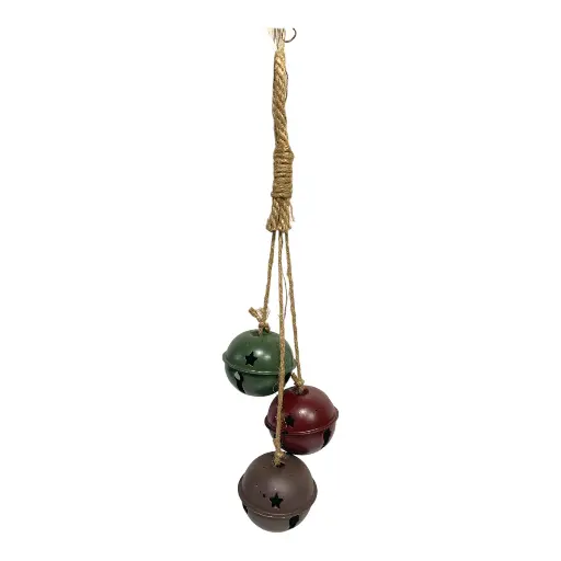 [8679811650012] COLGANTE CASCABEL VINTAGE 3 COLORES Ø8X46CM