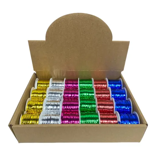 [8679816303005] CINTA NAVIDEÑA ALAMBRE 3 COLORES 10METROS