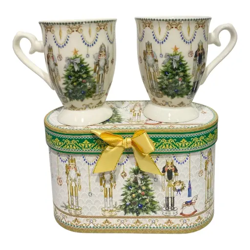 [8679813521259] TAZAS CASCANUEZ NAVIDEÑA CERAMICA SETX2 PZ. 250ML