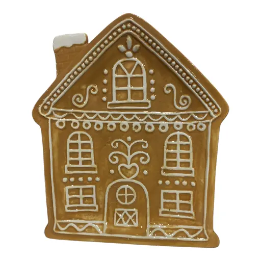 [8679813520931] BANDEJA NAVIDEÑA JENGIBRE PORCELANA 20.5X24X2.5CM