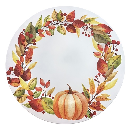 [2502181109209] PLATO BASE CALABAZA Ø33CM