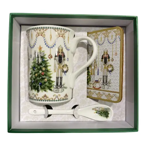 [8679813521273] TAZA CASCANUEZ NAVIDEÑA PORTA TAZA Y CUCHARA 300ML