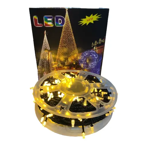 [5116826598] LUZ LINEA BOTELLA 50MX240L CABLE NEGRO LUZ CALIDA