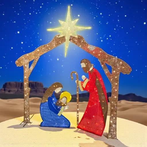 [8680811656829] NACIMIENTO C/LUZ LED PARA EXTERIOR JARDIN 180X180CM