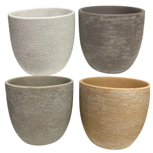 [6981606498665] MACETA CERAMICA GRANITO 4MOD. 17X15.5CM C/U