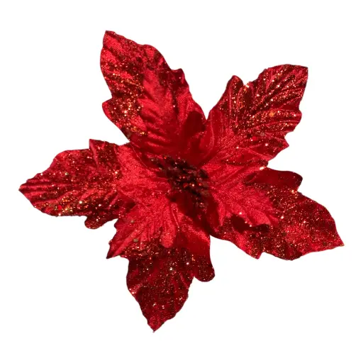 [5116827088R] FLOR NAVIDEÑA 20CM ROJA
