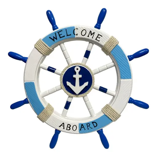 [6981606501280] TIMON PEQUEÑO DE BARCO MADERA 45X3.5X45CM