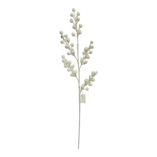 [5116827496] RAMA NAVIDEÑA BOLITAS BLANCAS HIELO 68CM