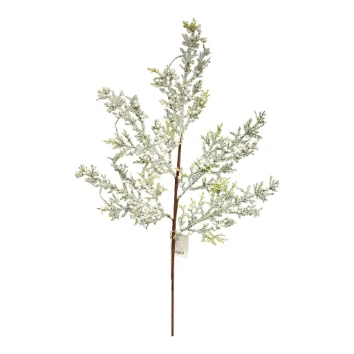 [5116826210] RAMA NAVIDEÑA PINO NEVADO BOLITAS BLANCAS 85CM