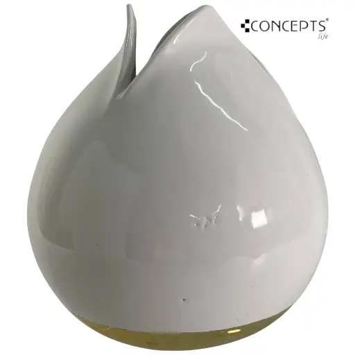 [453-020028] FLORERO PORCELANA BLANCO CONCEPTS 16X16X16.5CM