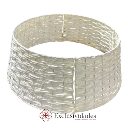 [8679811656410] BASE PARA ARBOL DE NAVIDAD TEJIDA BLANCA RATAM Ø75X29CM