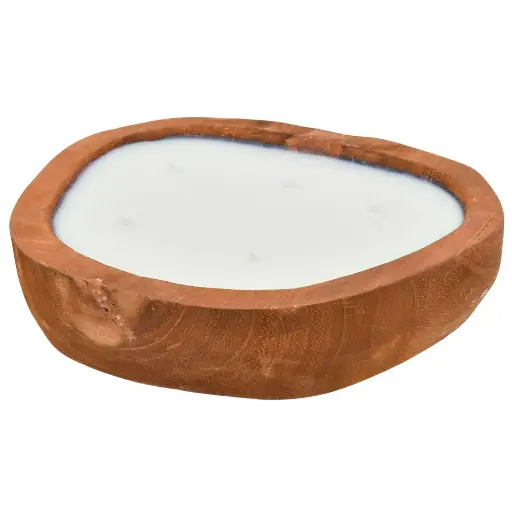 [247556] VELA DECORATIVA EN BASE DE MADERA REF:ES28039 22X20X5CM