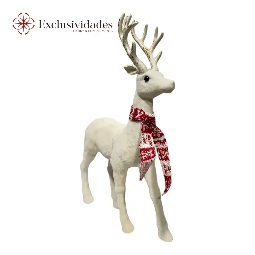 [8614500243717] RENO NAVIDEÑO BLANCO PVC 26X7X35CM