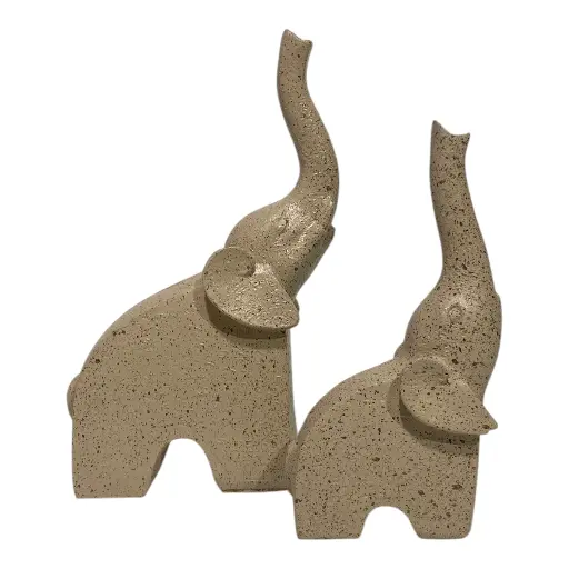 [2025057507065] ELEFANTES SETX2 PXS. POLIRESINA 8X4X14CM Y 6X3X11CM