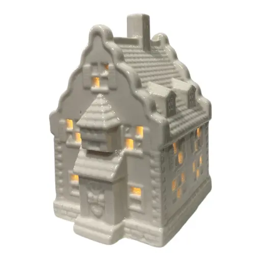 [880719] Casa de cerámica con luz led. Ref:LP004 9X8X12CM