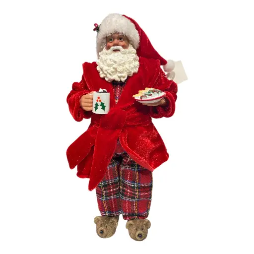 [5276875230377] NOEL CON PIJAMA Y PANTUFLAS 28CM 