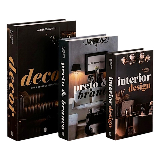 [2025057507393] SET DE 3 LIBROS DECORATIVOS 17.5X27X5.5CM