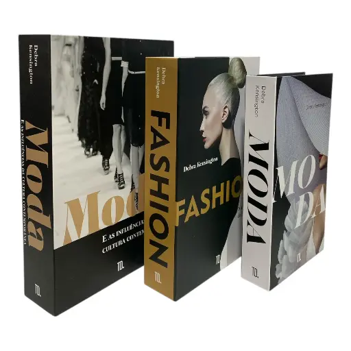 [2025057507386] SET DE 3 LIBROS DECORATIVOS MODA 17.5X27X5.5CM