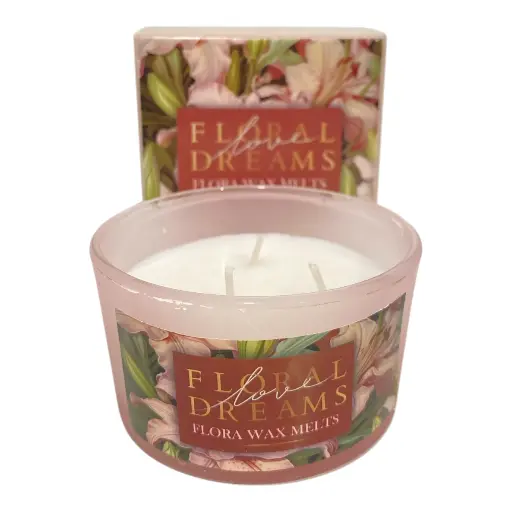 [23953] VELA PERFUMADA SURT 4 CON CANDELABRO DE VIDRIO 10X6CM C/U