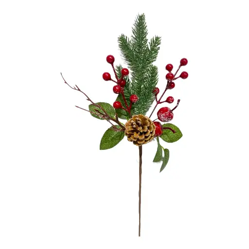 [1702335019342] RAMA NAVIDEÑA FRUTOS ROJOS/PIÑA 38CM