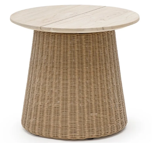 [6981606502447] MESA DE MIMBRE Y MADERA 50X50X50CM