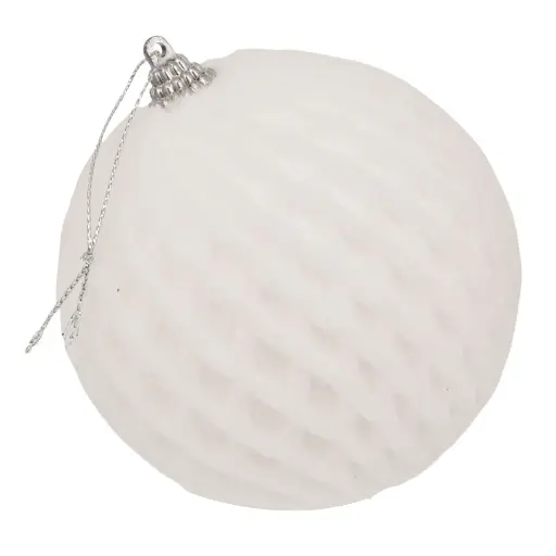 [248191] ESFERA NAVIDEÑA BLANCA SETX2PZS. REF:ES26825 9CM