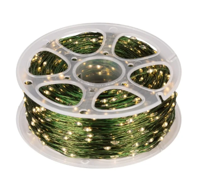 [6119-1000A] LUCES NAVIDEÑAS 1000MICROLED 100MTS CABLE ALAMBRADO VERDE