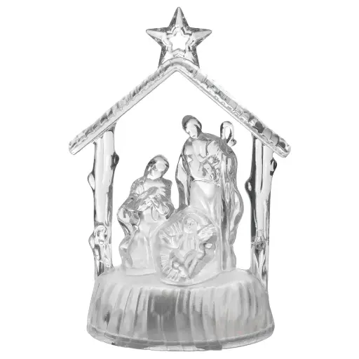 [432464] ADORNO NAVIDEÑO NACIMIENTO ACRILICO LUZ LED REF:ES27601 7X12CM