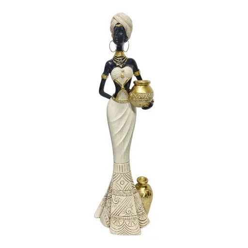 [CS8020583] AFRICANA DECOR POLIRESINA 7X10X32CM