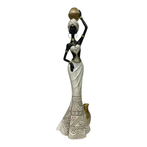 [CS8020584] AFRICANA DECOR POLIRESINA 13X9X40CM 