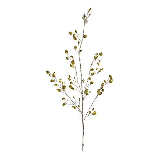 [6904270245731] RAMA CRISTALES ACRILICOS DORADO 80CM 