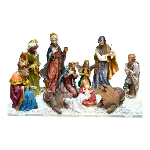 [4545450001558] NACIMIENTO 11PZ, POLIRESINA MONTEFIORI 44CM 