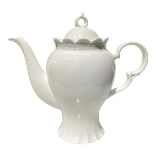 [CS20507] TETERA DE PORCELANA BLANCA 1.2LT 26X12X24CM
