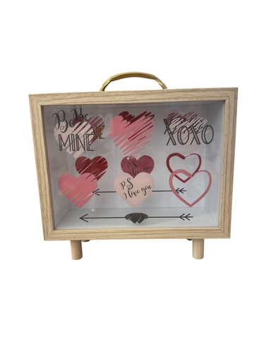 [8820250317046] ALCANCIA PORTARETRATO DE MADERA XOXO 