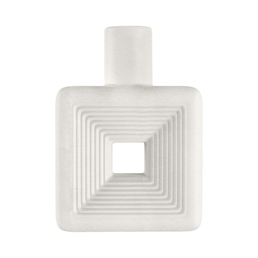 [S50835] FLORERO DE CERAMICA BLANCO 15X5X20CM