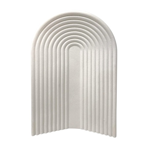 [S50895] FLORERO DE CERAMICA BLANCO 16.5X8X25.5CM