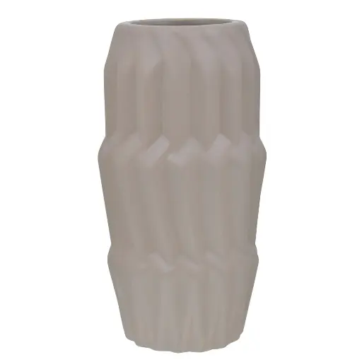 [659102] FLORERO DE CERAMICA TONO ARENA REF:HM0893 12X25CM