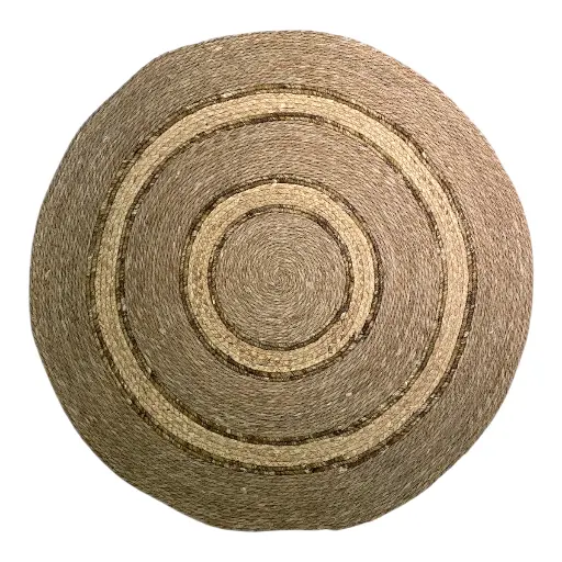 [2504011329016] ALFOMBRA TEJIDA YUTE RUSTICA DIAMETRO 120CM  