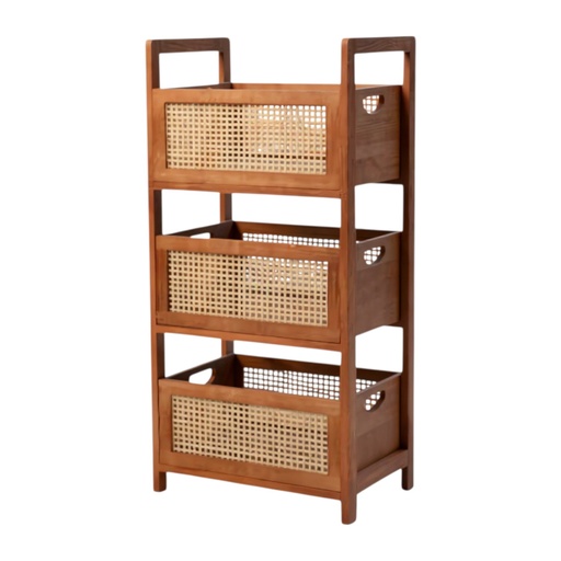 [6981606501693] ESTANTE TEJIDO DE MADERA 3 PISOS PT151-012 39X26X82CM