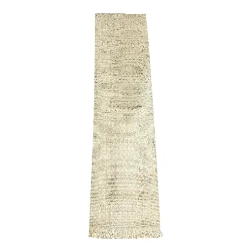 [2504011333136] CAMINO DE MESA BEIGE TEJIDO YUTE RUSTICO 120X30.5CM 