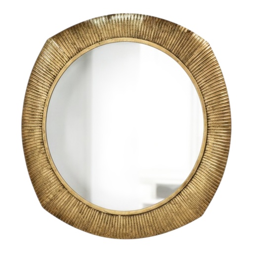 [8679818735149] ESPEJO METALICO DORADO 96X96CM