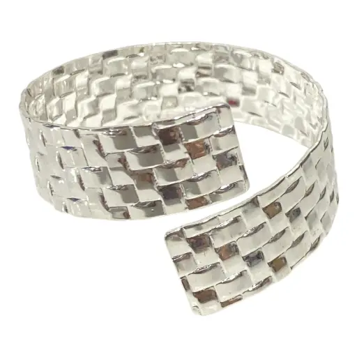 [6981606504083] ARO DE SERVILLETA SETX6 PZS. ESPIRAL PLATEADOS CROMADOS METALICOS 4.5X4.5 CM  