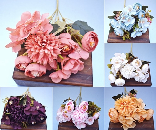 [JH5117] CAMELIA Y CRISANTEMO 32CM