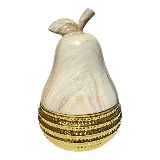 [47504008] URNA EN FORMA PERA DE PORCELANA 16X26CM