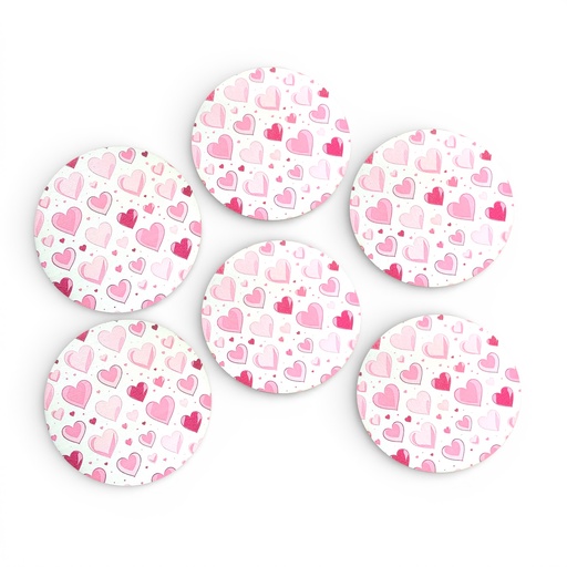 [13095019] PORTAVASOS DE MADERA CORAZONES X6U