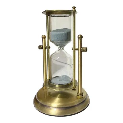 [2409002024864] RELOJ DE ARENA METALICO/VIDRIO 11X19CM