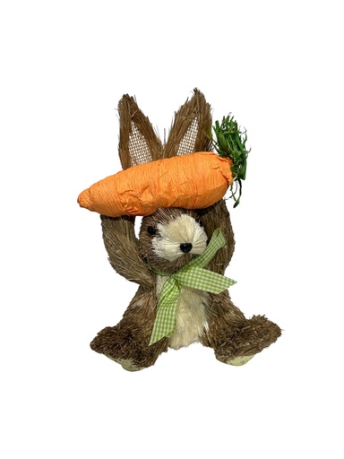 [8679833546775] CONEJO DE PASCUA CON ZANAHORIA 27CM