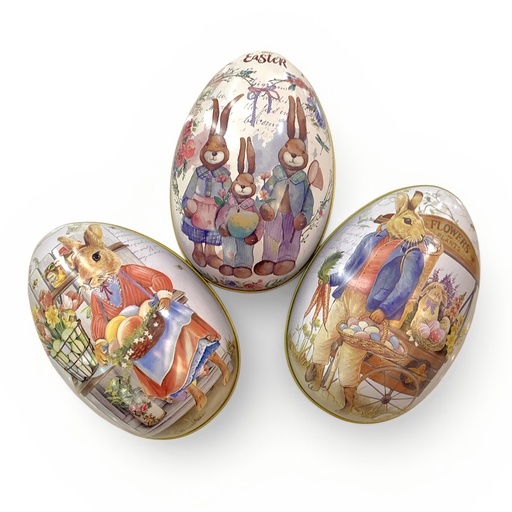 [8679818734869] HUEVO DE PASCUA METALICO 8.5X12CM UNIDAD