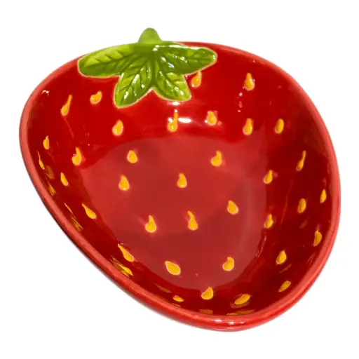 [6981606508609] MINI POZUELO FRUTILLA, PORCELANA 11X13.5X4CM